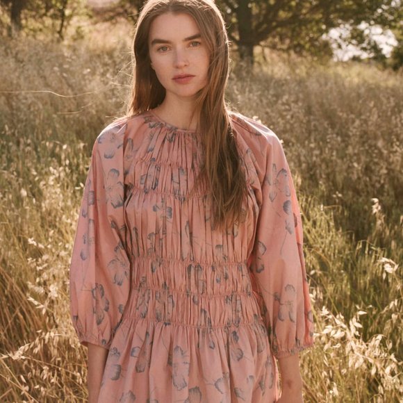 The Great - The Cobblestone Dress - Vintage Petal Print - Picture 2 of 3